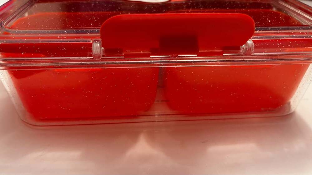 CWC Cook With Color 8 Compartment Snack Box Lunch Container BPA Free Red New - Picture 5 of 5